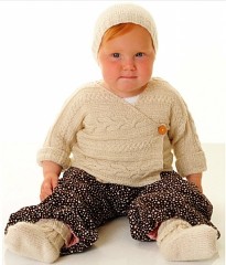 Babytr�je, ragsokker og hue - strikkeopskrift