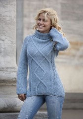 Sweater med romber - strikkeopskrift