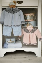 Baby vintage cardigan & sokker - strikkeopskrift