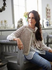 Cardigan med patentm�nster - i strikkemagasin