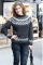 Top eller Sweater med islandsk m�nster - strikkeopskrift