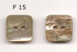 K5 Perlemorsknap Firkantet 15 mm