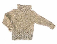 Pigesweater med hulm�nster - strikkeopskrift