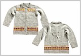 Pigetr&oslash;je med fair isle borter - strikkeopskrift
