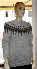 Sweater med Fair Isle m�nster - strikkeopskrift