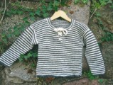 Sweater med sn&oslash;re - strikkeopskrift
