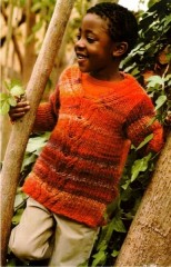 Sweater med snoning - strikkeopskrift