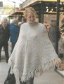 Kort eller lang poncho - strikkeopskrift