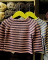 Stribet Raglansweater Oppefra - strikkeopskrift